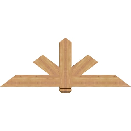 Ekena Millwork Kennewick Timber Gable Bracket, Western Red Cedar, 60"W x 22"H x 3 1/2"D x 5 1/2"F, 9/12 Pitch GBW060X22X0406KEN00SWR